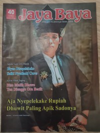 Jaya Baya 40 Minggu I Juni 2023: Aja Nyepelekake Rupiah Dhuwit Paling Apik Sadonya