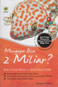 MENGAPA BISA 2 MILIAR? BUKU PINTAR BISNIS DAN BUDI DAYA TOKEK